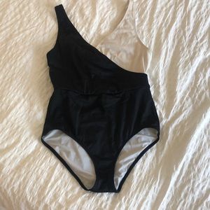 Solid and Striped One Piece